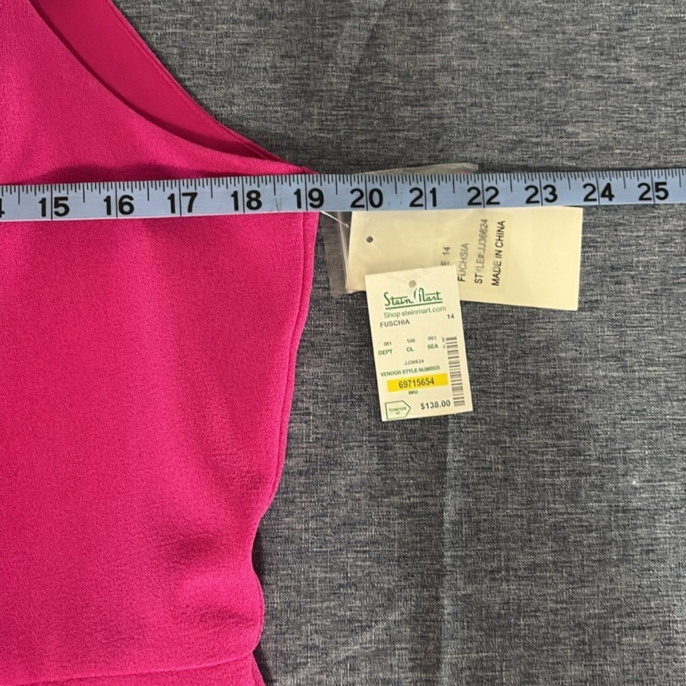 Julia Jordan Women’s Sz 14 Fuscia Back Zip Wide Leg Pantsuit - Picture 4 of 7
